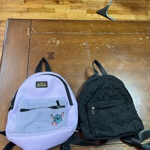 Disney Stitch Kids Backpack Set - Lavender and Black